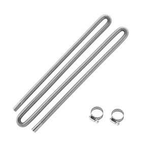 VEVOR Exhaust Hose, 118.1 inch Stainless Steel Exhausts Hose, Diesel Heater Flexible Exhaust Pipe with 2 Hose Clamps