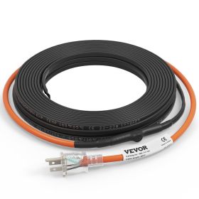 VEVOR Self-Regulating Pipe Heating Cable, 60-feet 5W/ft Heat Tape for Pipes Freeze Protection, Protects PVC Hose, Metal and Plastic Pipe from Fre