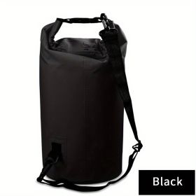 Outdoor Waterproof Sport Dry Bag With Adjustable Shoulder Strap For Beach; Drifting; Mountaineering Outdoor Backpack Waterproof Hiking Bag 500D N (Color: black, size: 30L)